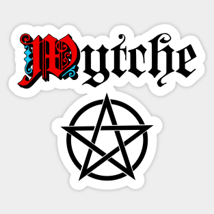 Wytche - Witch with Fancy "W" and Pentagram Sticker